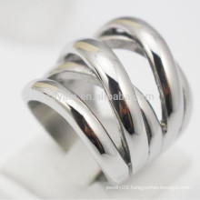 New X Shaped Stainless Steel Silver Punk Rings For Women